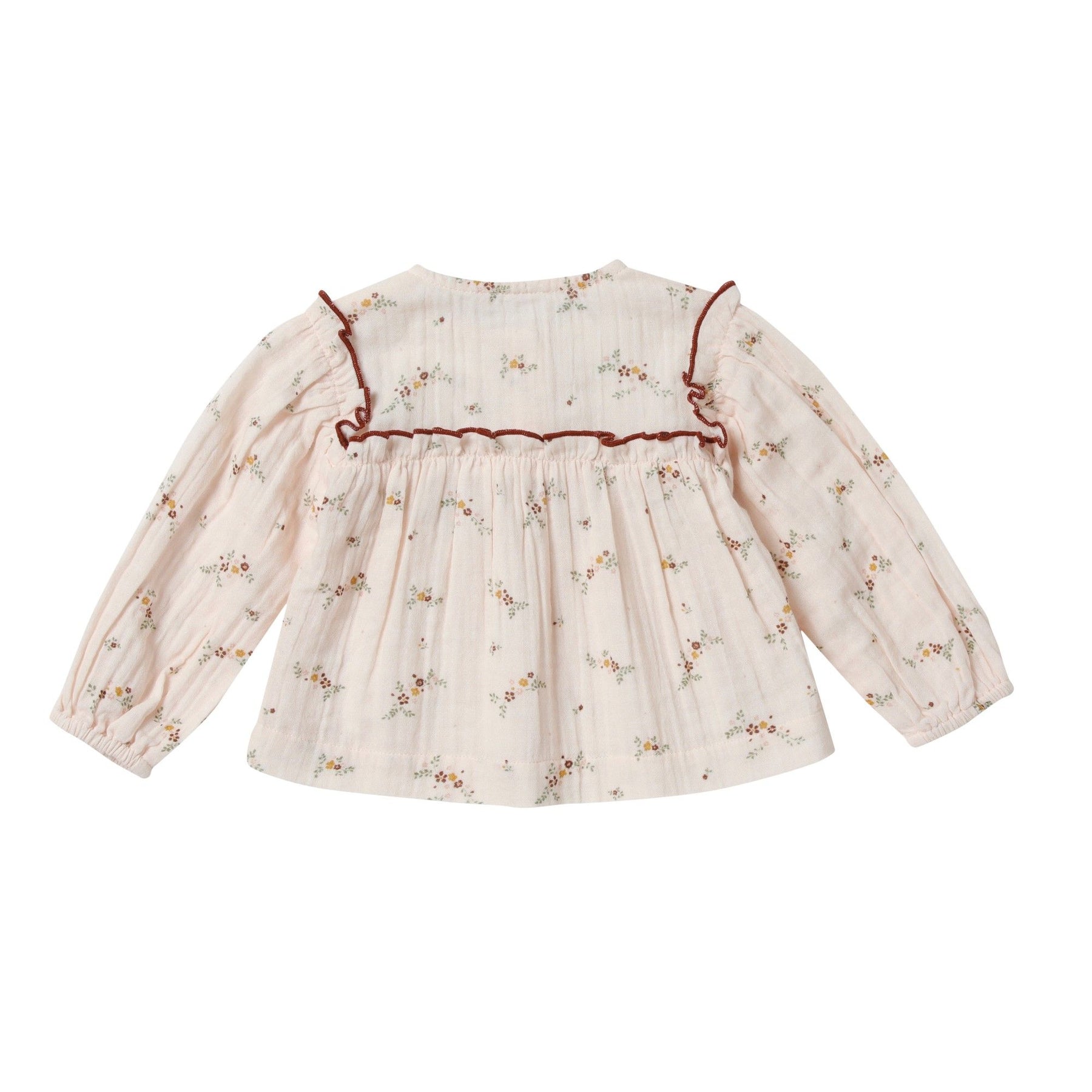 Cotton shirt with embroidered flowers