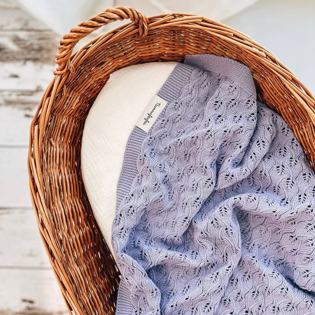 Cover in natural cotton / Lilac