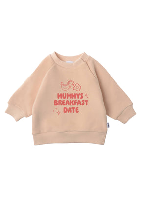 Felpa beige Mummys Breakfast Date