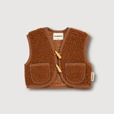 Gilet in lana Sherpa - Chestnut