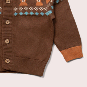 Cardigan lavorato a maglia Fair Isle Bear