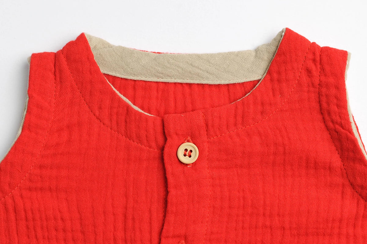 Tutina mussola cotone -Red