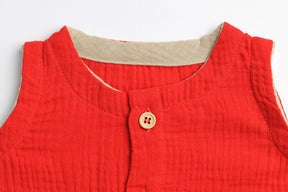 Tutina mussola cotone -Red