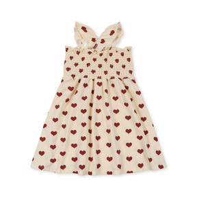 Dress with crossed straps / heart pattern