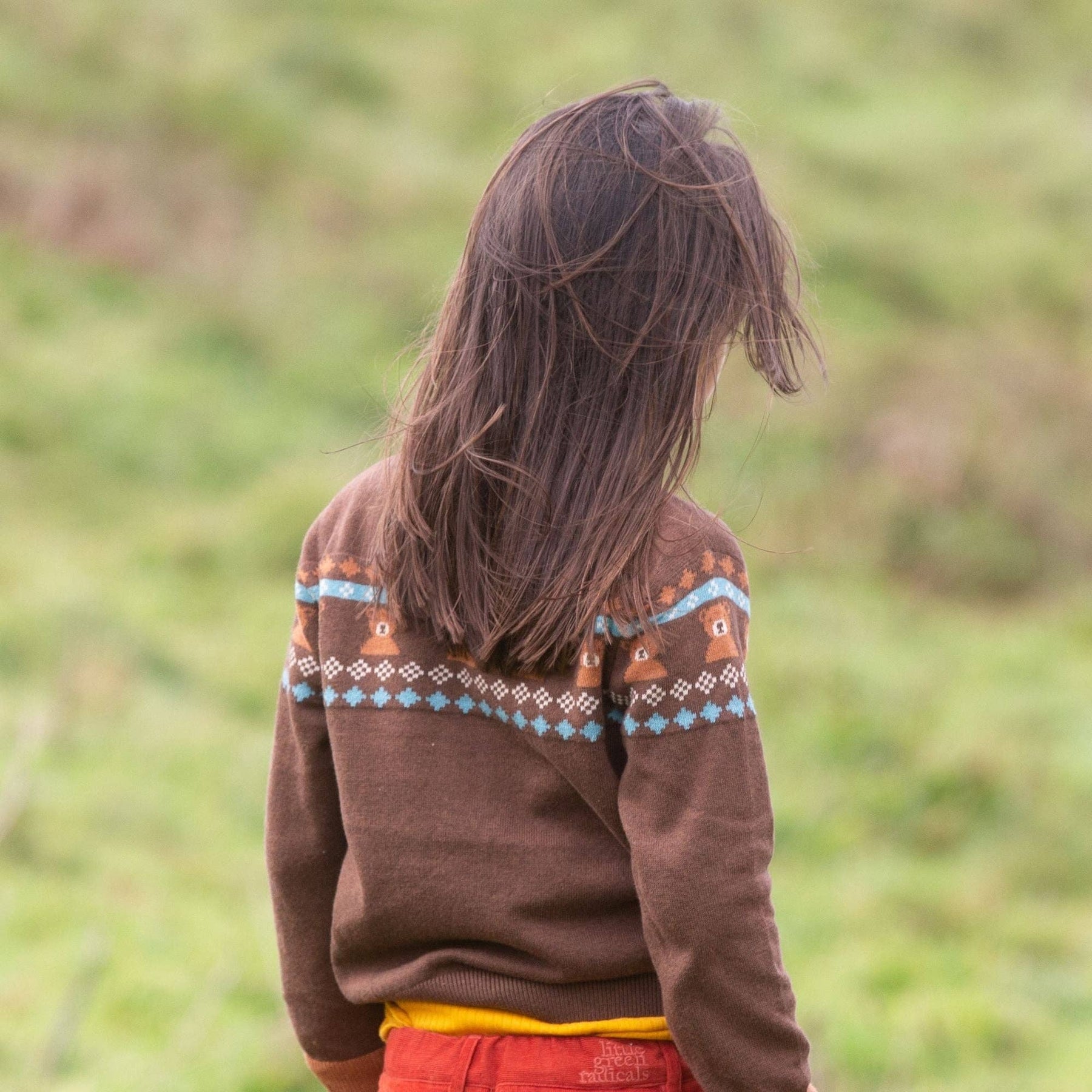 Cardigan lavorato a maglia Fair Isle Bear