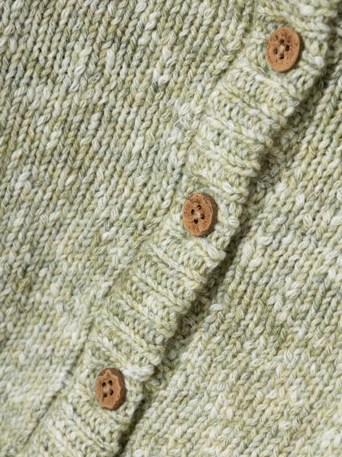 Cardigan in lana verde menta