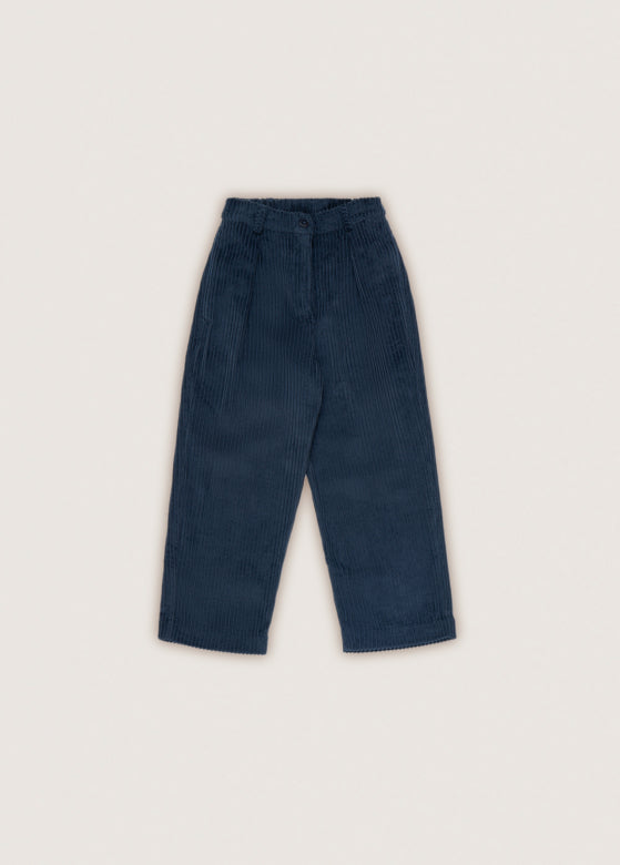 Pantaloni in morbido velluto a coste - Space blue