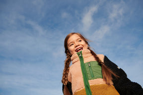 Teddy fleece jacket - Tuscany rose/Color mix