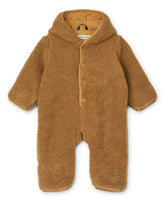 Soft teddy fleece jumpsuit - Caramel
