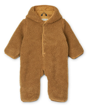 Soft teddy fleece jumpsuit - Caramel