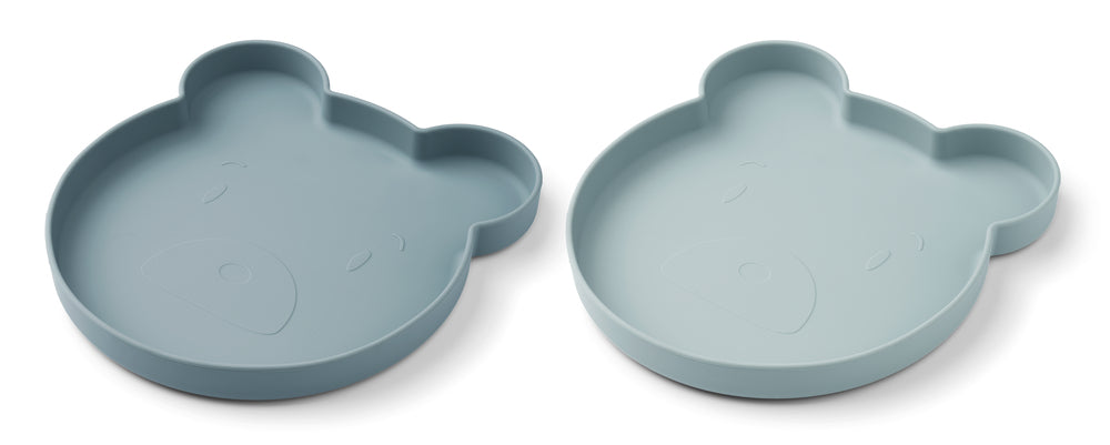 Silicone plates set - blue